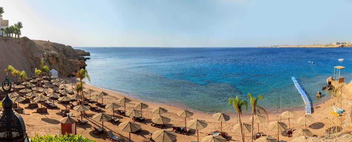 Pláž v Sharm El Sheikh, Egypt
