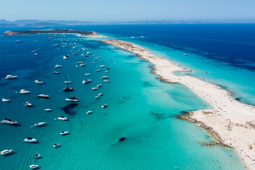 Pláž Ses Illetes, Formentera, Baleáry