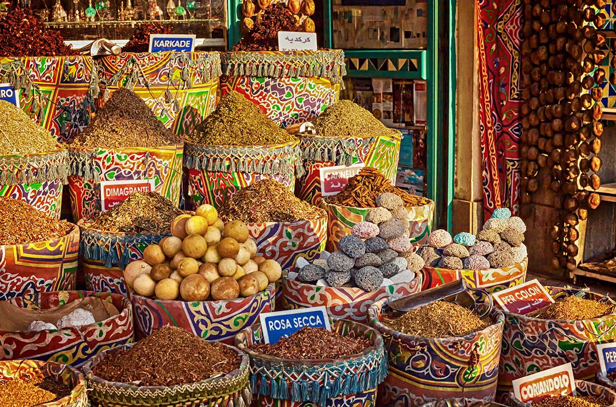 Koření na tržišti v Sharm El Sheikh