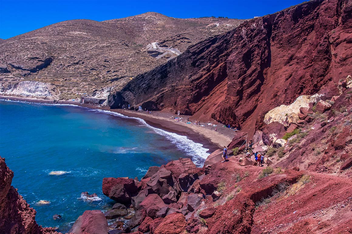 Červená pláž, Santorini