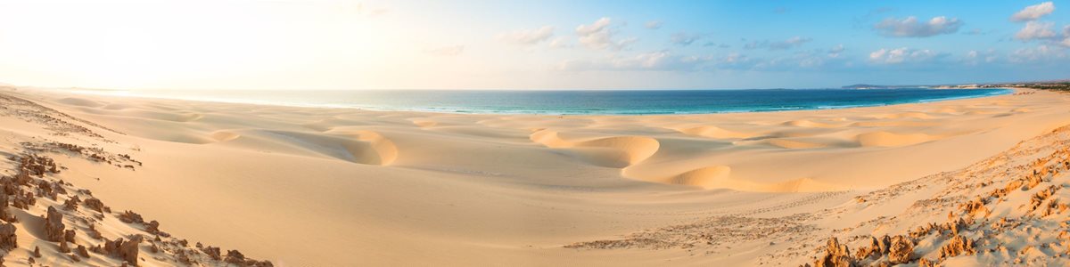 Duny pouště Viana u pláže Chaves, Boa Vista