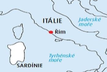 Mapa Sardínie