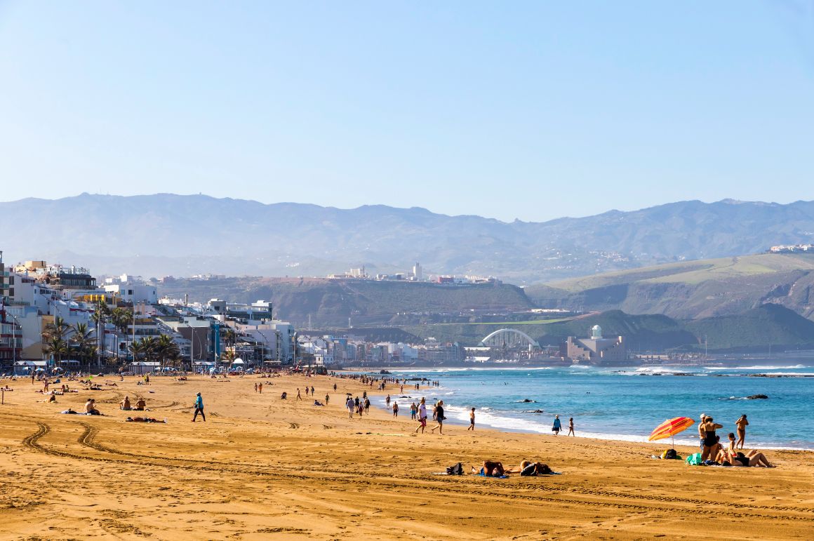 Pláž Canteras, Gran Canaria, Španělsko