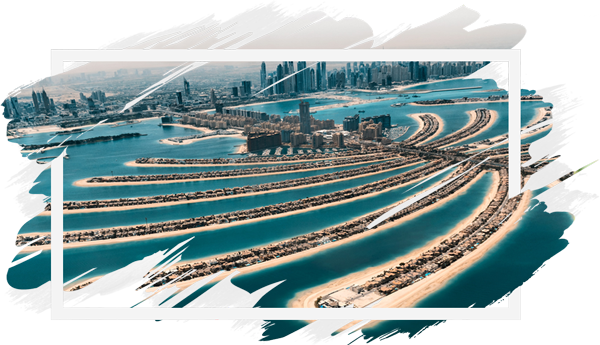 Umělý ostrov Palm Jumeirah, Dubaj, Arabské emiráty