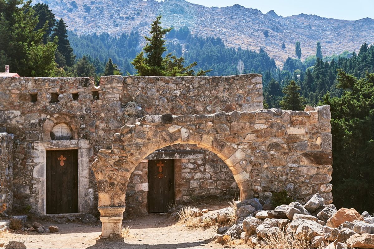 Ruiny starého města Palio Pyli, Kos, Řecko