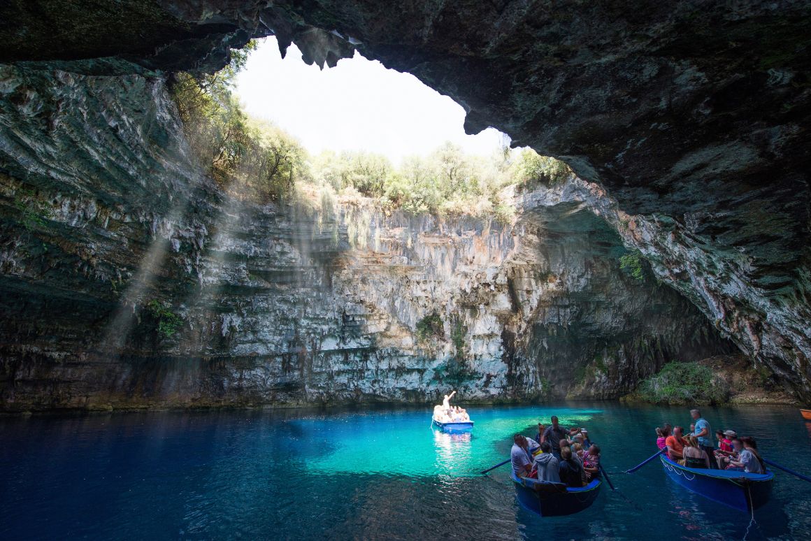 Jeskyně Melissani, Kefalonie, Řecko