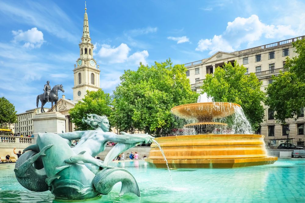 Fontána na Trafalgar Square