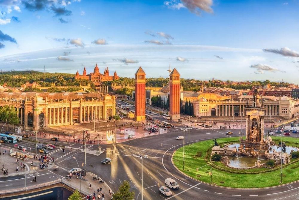 Plaza de Espaňa v Barceloně