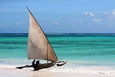 Tradiční zanzibarské lodě dhow