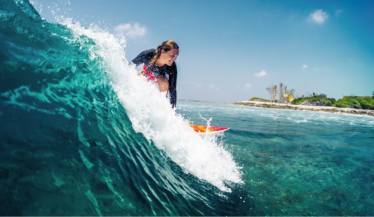 Surfing na Maledivách