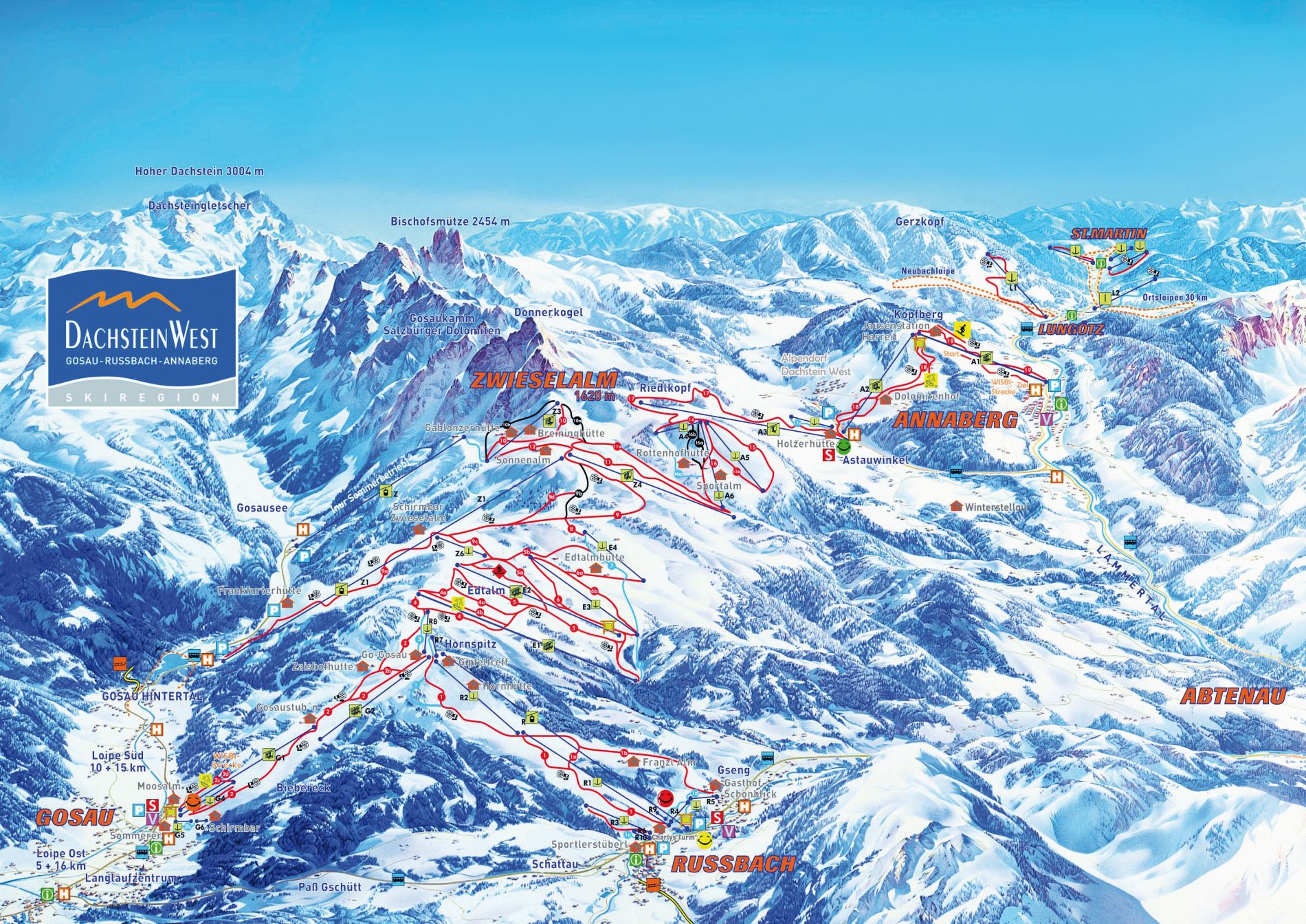 skimapa Dachstein