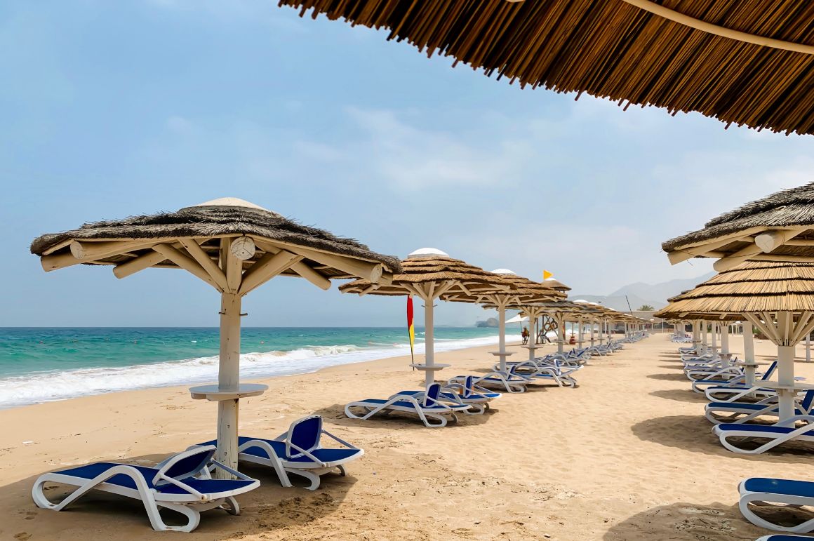 Hotelová pláž ve Fujairah