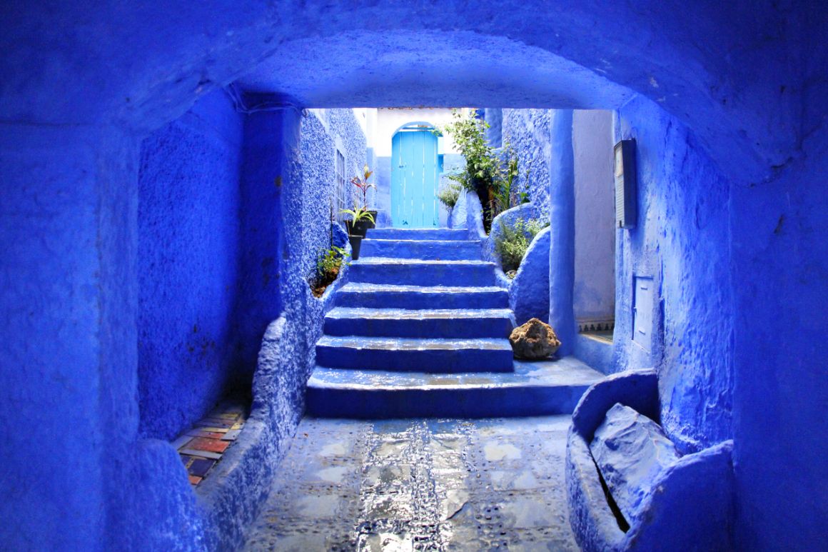 Ulice v „modrém městě“ Chefchaouen