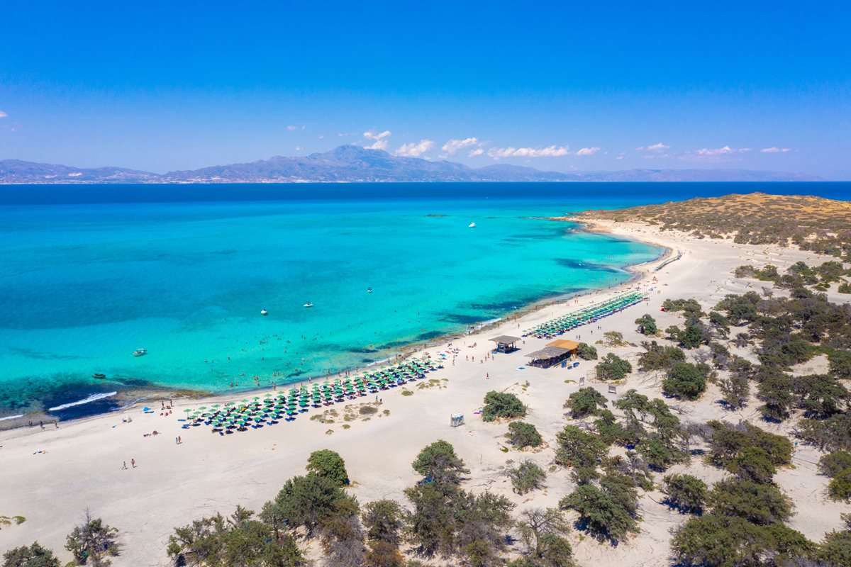 Pláž ostrova Chrissi, Kréta