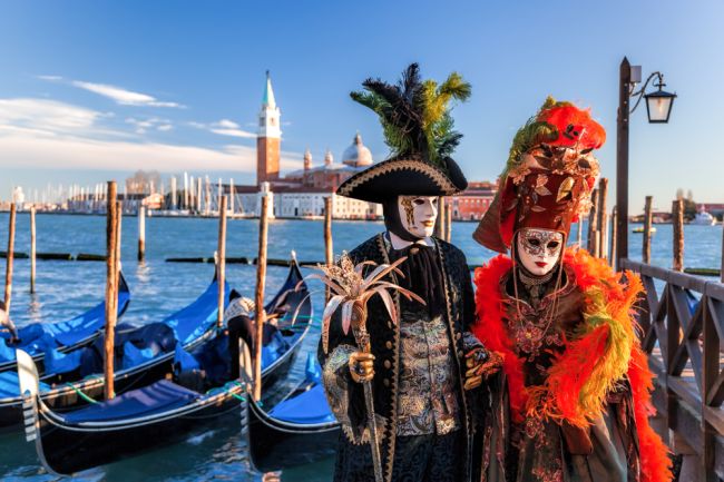 Karnevalové masky v Benátkách