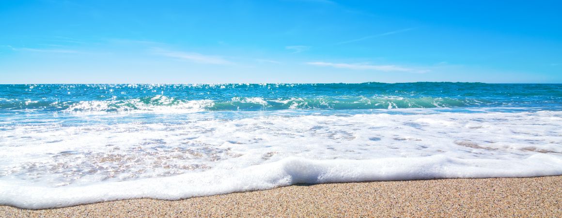 Pláž Miami, Tarragona, Costa Dorada, Španělsko Pláž Miami, Tarragona, Costa Dorada, Španělsko