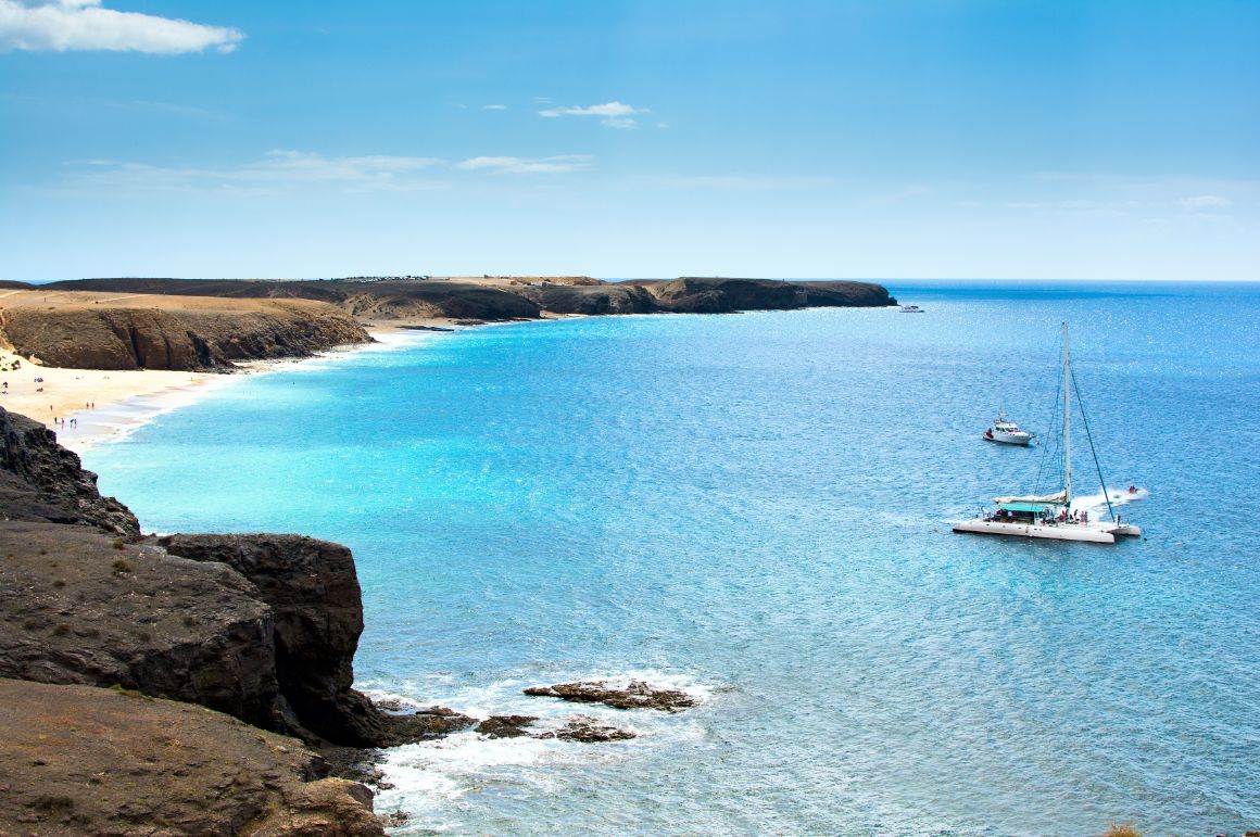 Jedna z pláží Papagayos, Lanzarote