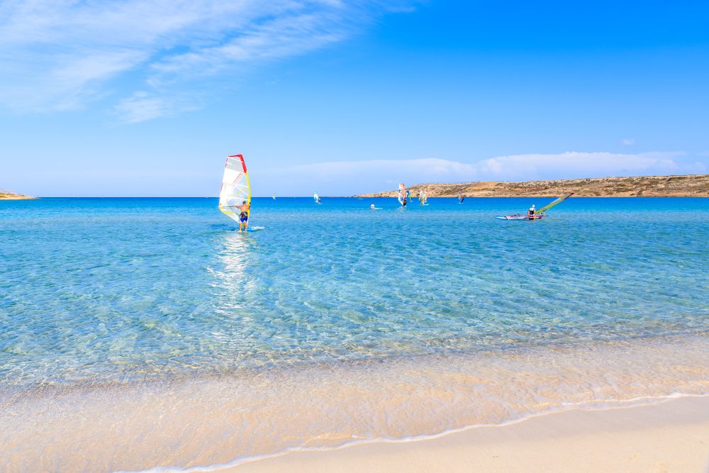 Windsurfaři na Karpathu Windsurfaři na Karpathu