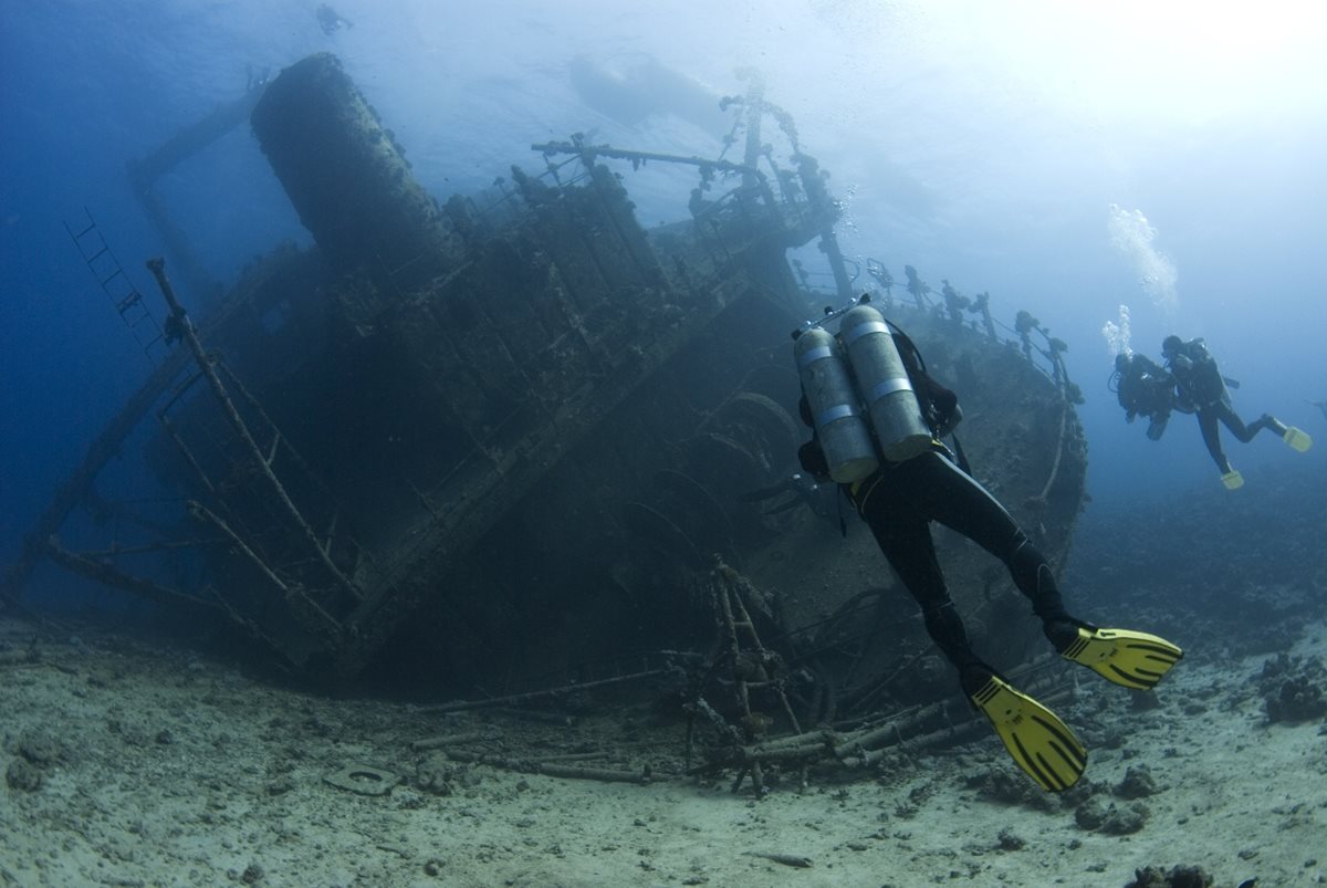 Potápění k vraku lodi, Hurghada, Egypt