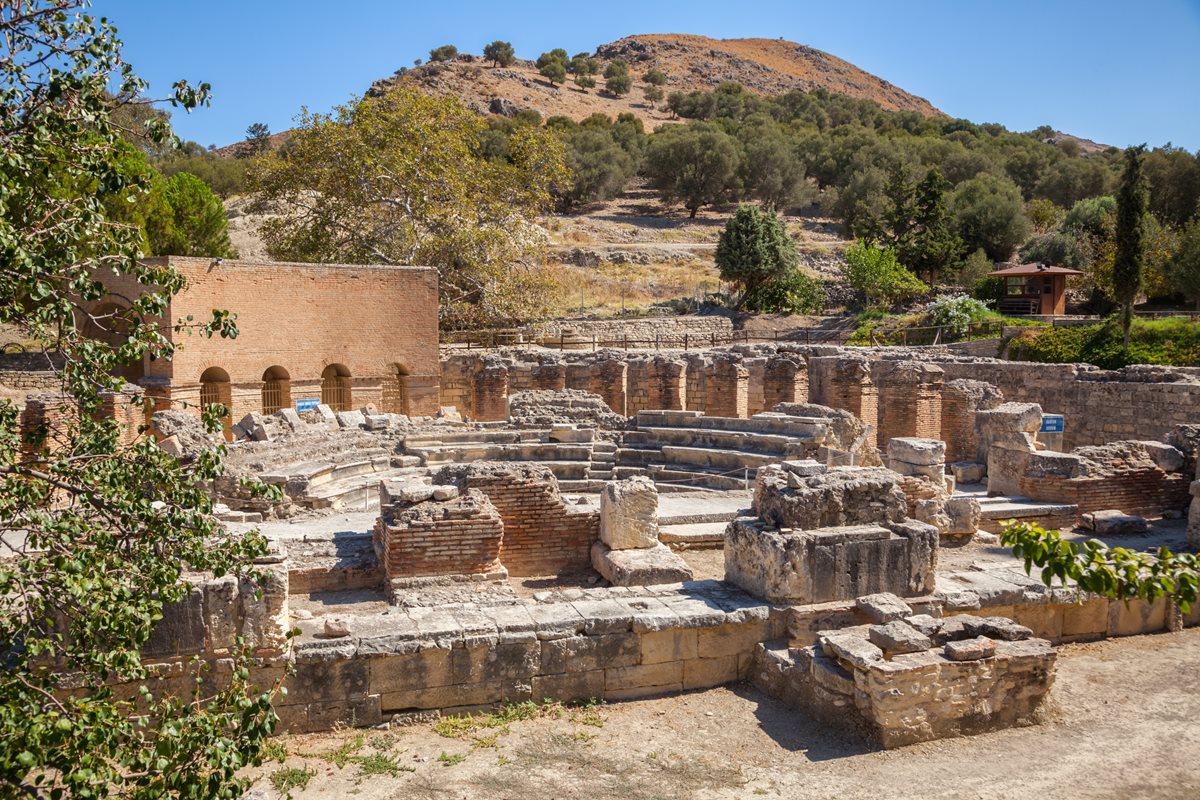 Ruiny římského divadla, Gortyn, Kréta