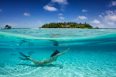 Šnorchlování na Maledivách