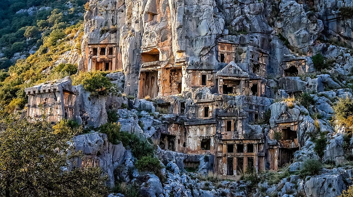 Lýkijské skalní hrobky, Myra, Turecko