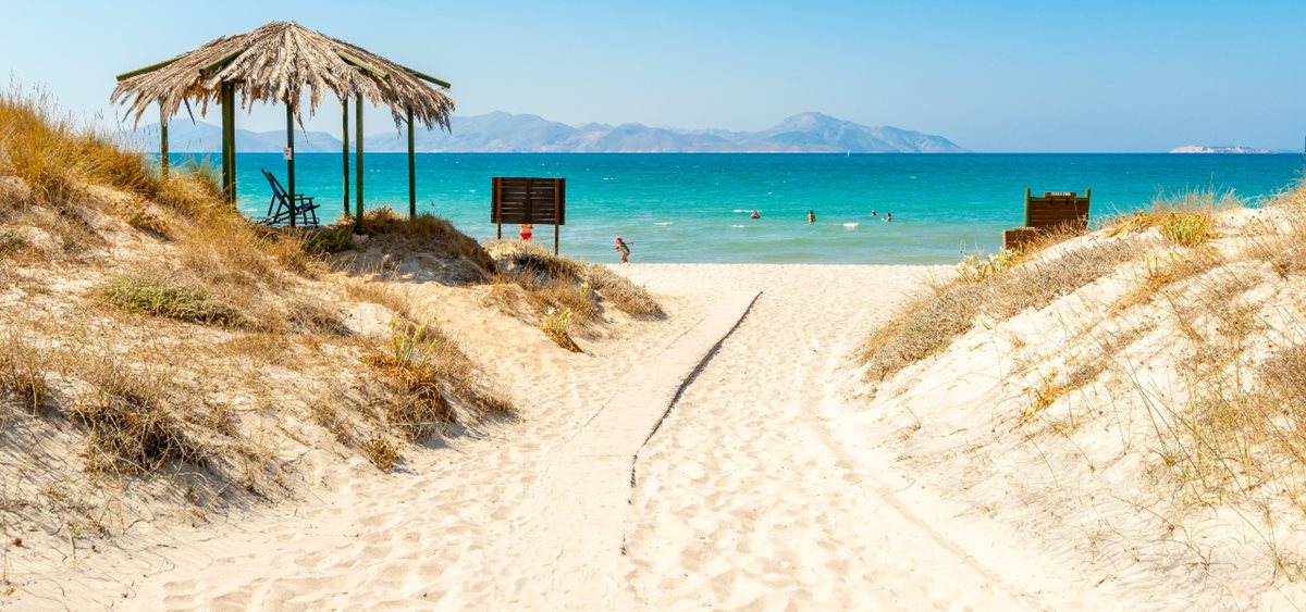 Pláž na ostrově Kos, Řecko