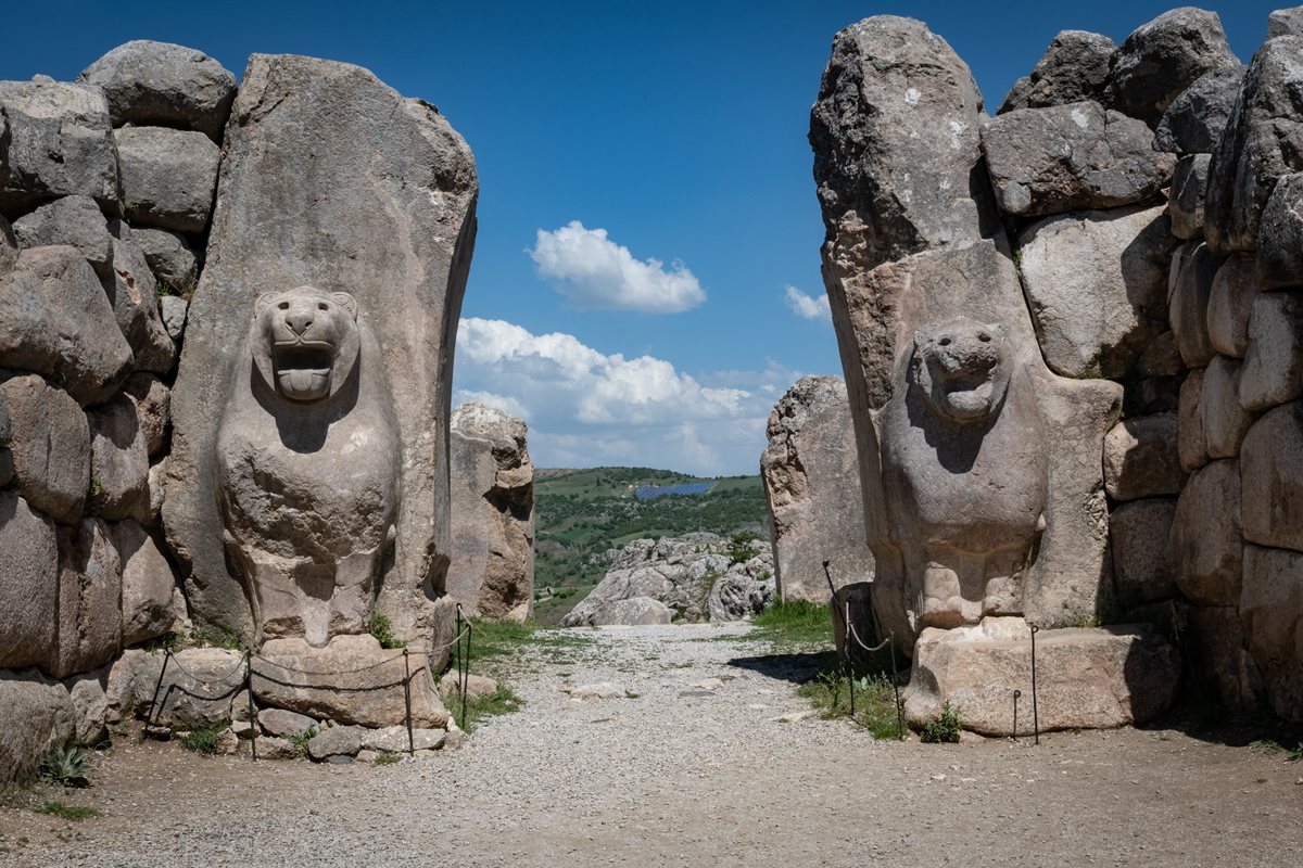 Lví brána v bývalém hlavním městě Chetitské říše Hattusa (Chattušaš)