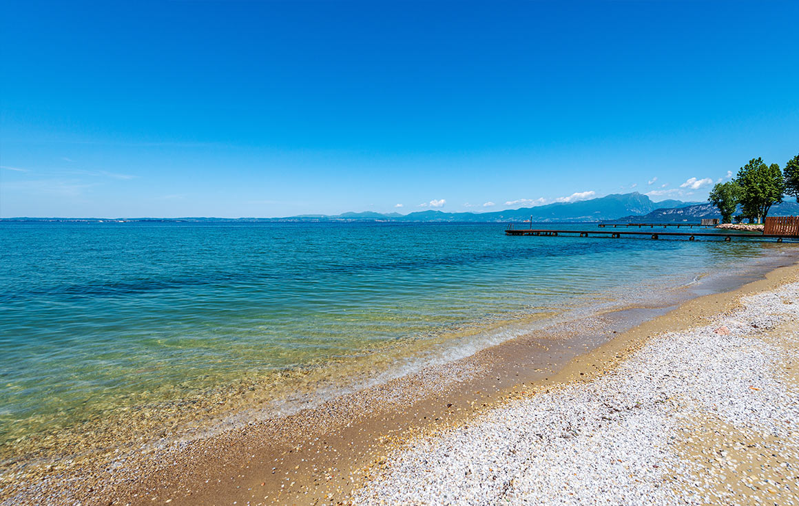 Pláž v Lazise, Lago di Garda