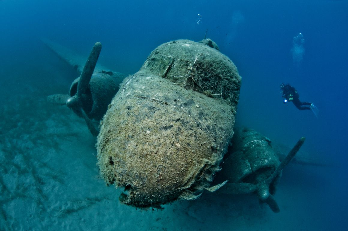 Potopená Dakota DC3 u města Kaš, Turecko