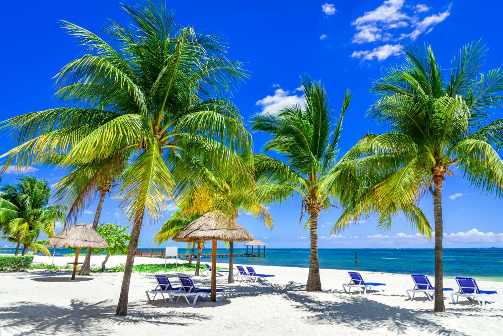 Pláž v Cancúnu Pláž v Cancúnu