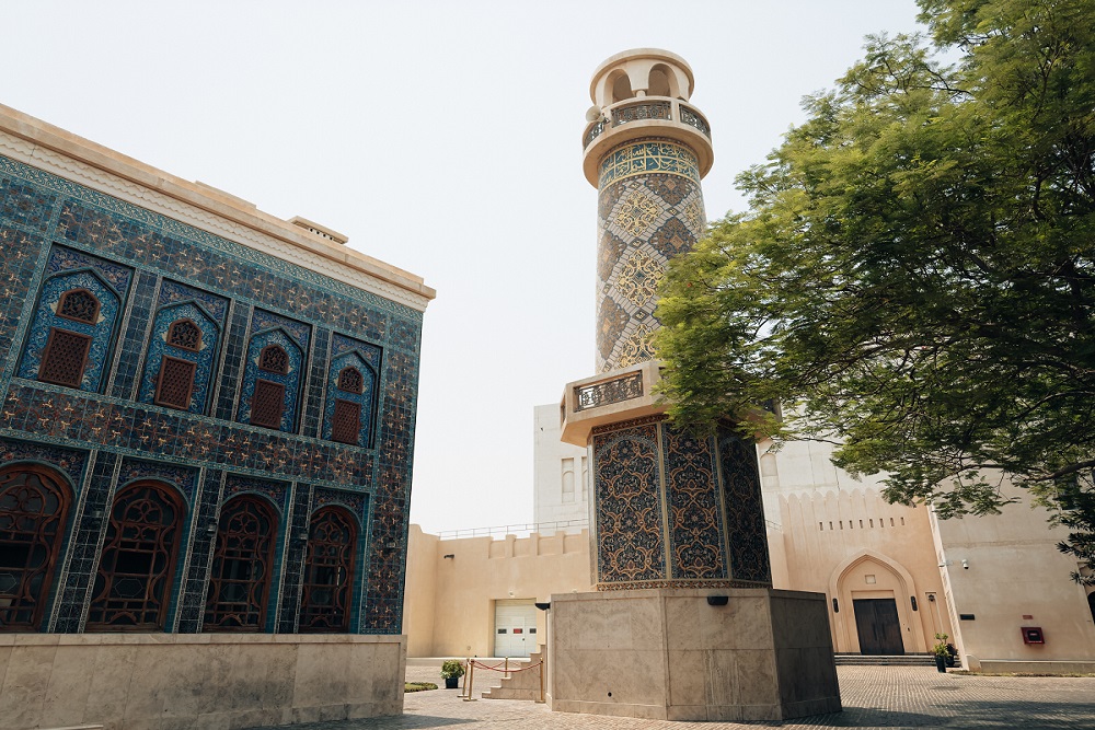 Minaret mešity v kulturní vesnici Katara Minaret mešity v kulturní vesnici Katara