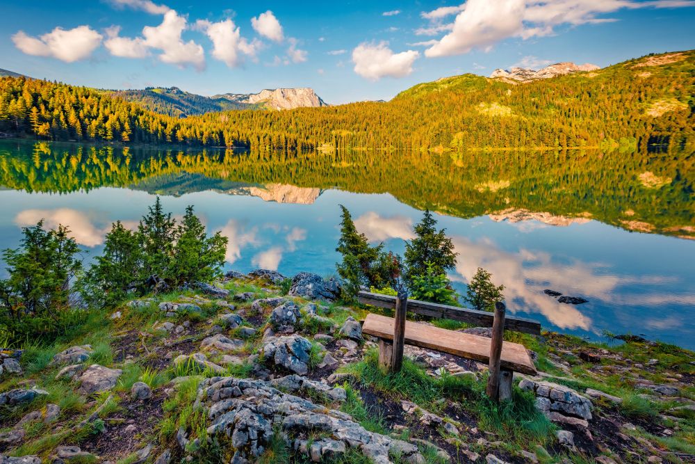 Břeh Černého jezera v NP Durmitor 