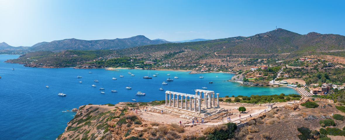 Poseidonův chrám, Cap Sounion, Atény, Řecko