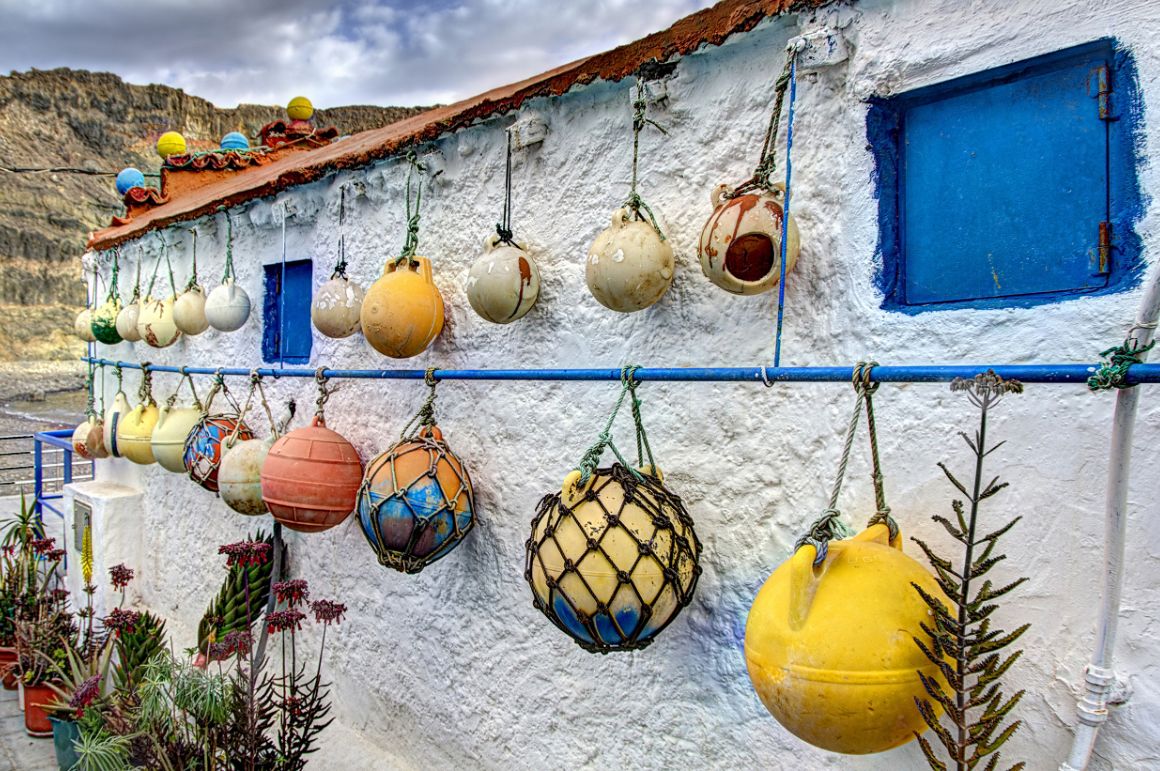 Rybářský domek, Agaete, Gran Canaria, Španělsko