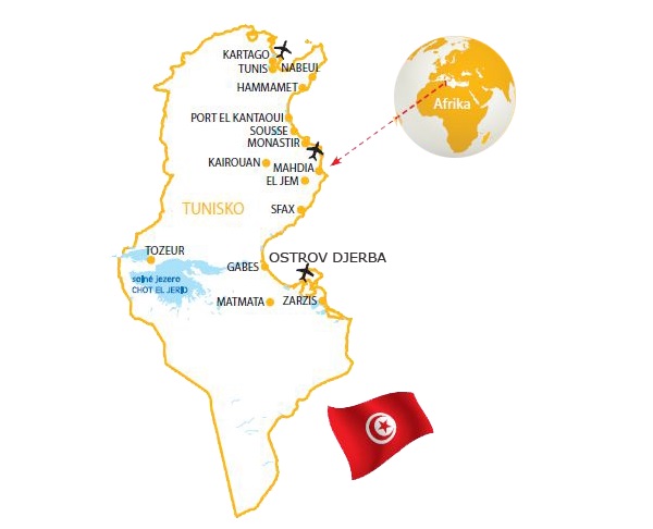 Mapa a poloha Tuniska