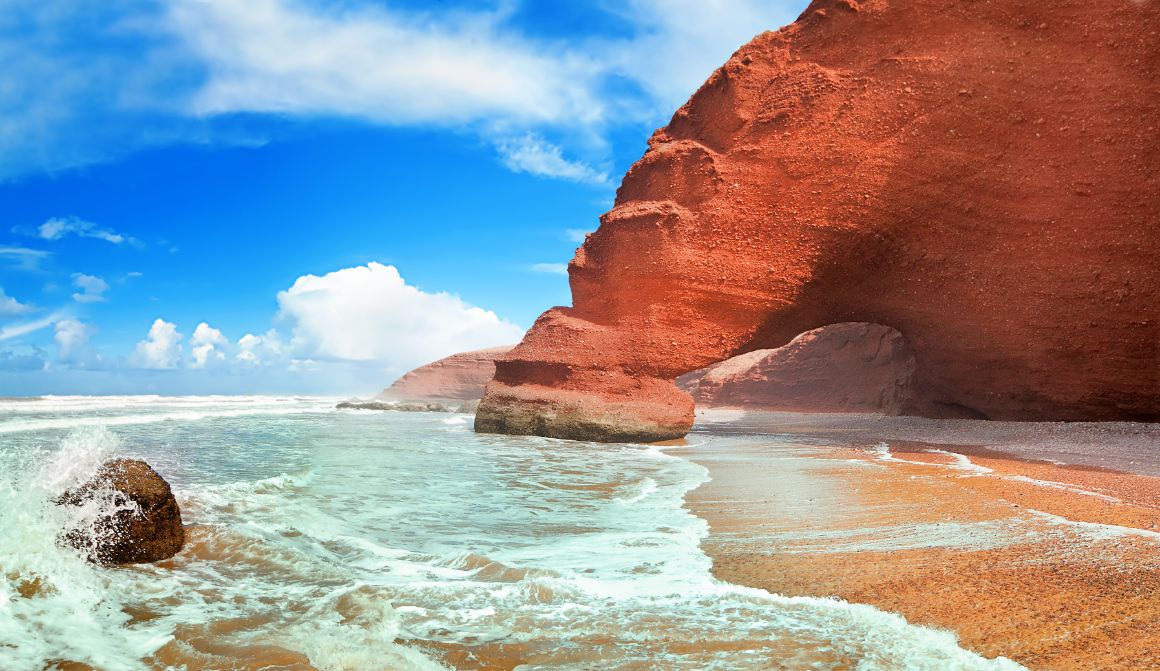 Marocká pláž Legzira