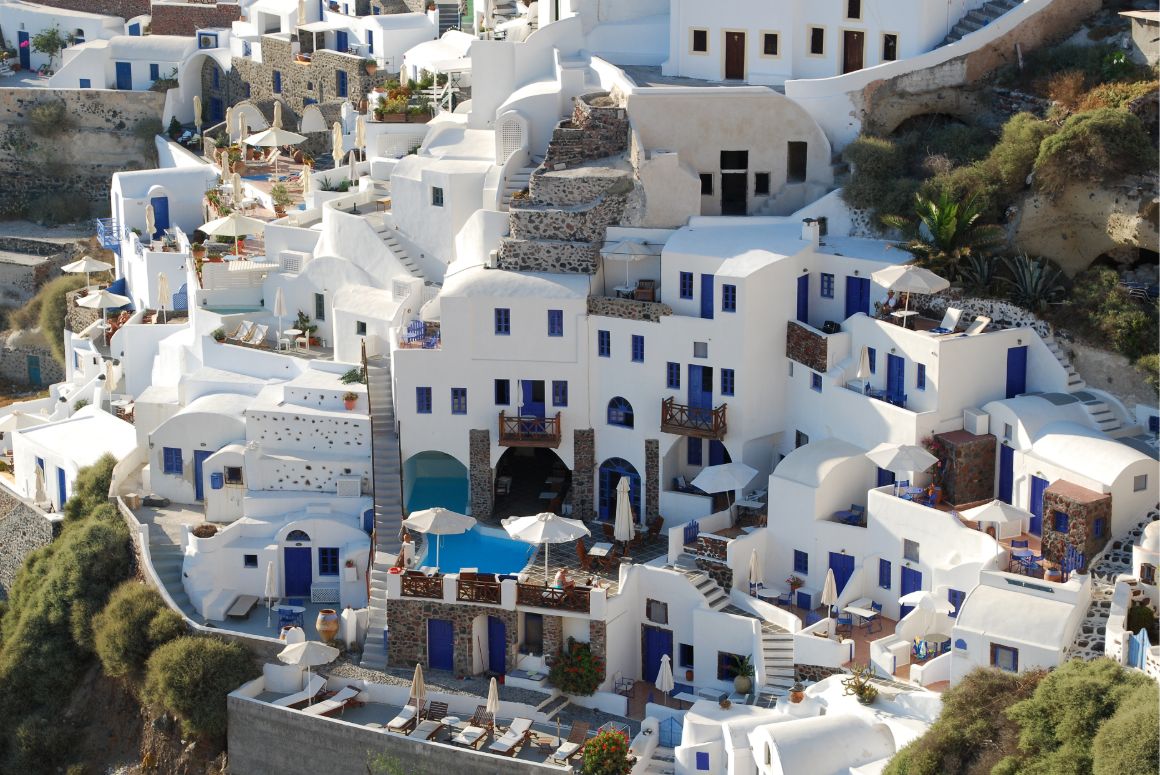 Město Thira, Santorini, Řecko