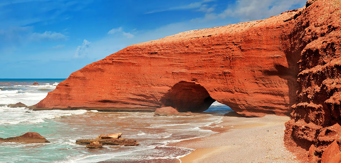Pláž Legzira, Maroko