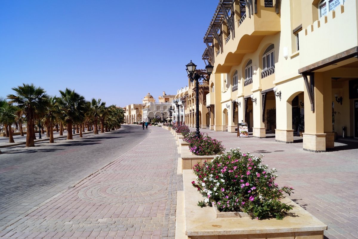 Pobřežní promenáda v Sahl Hasheesh, Hurghada