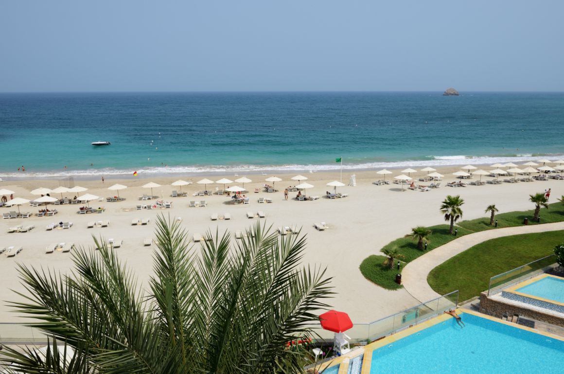 Hotelová pláž ve Fujairah