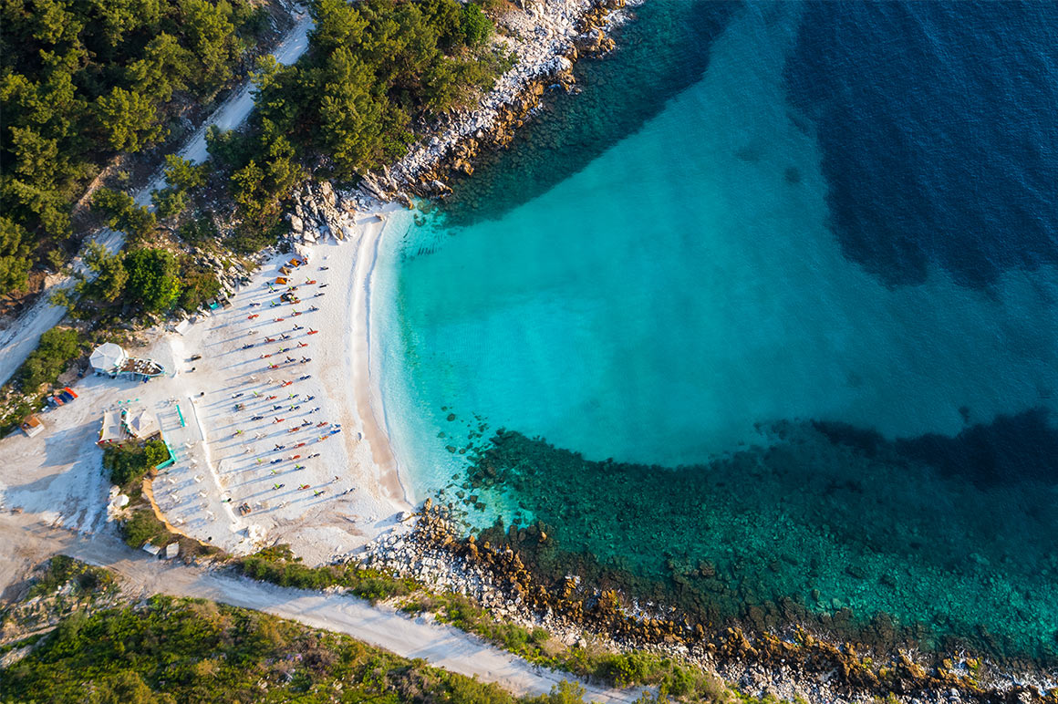 Marble beach Porto Vathy, Thassos