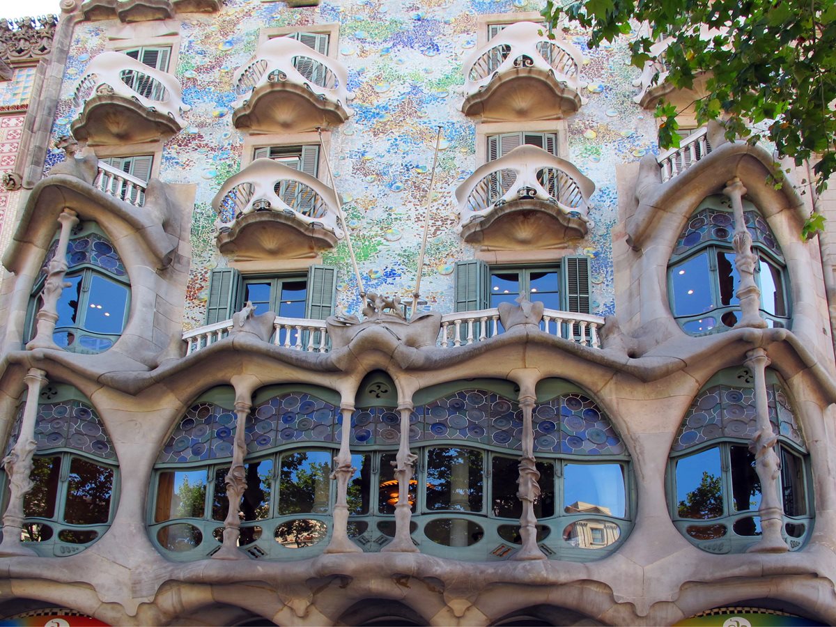 Casa Batlló od Antonia Gaudího, Barcelona, Španělsko