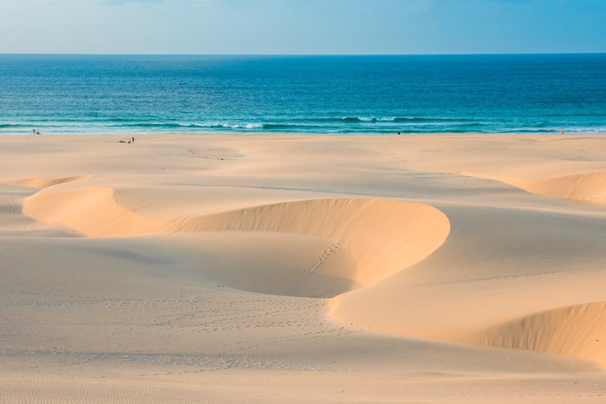 Písečné duny na ostrově Boa Vista, Kapverdy