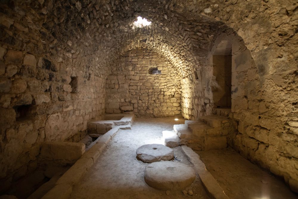 Interiér křižáckého hradu Kerak