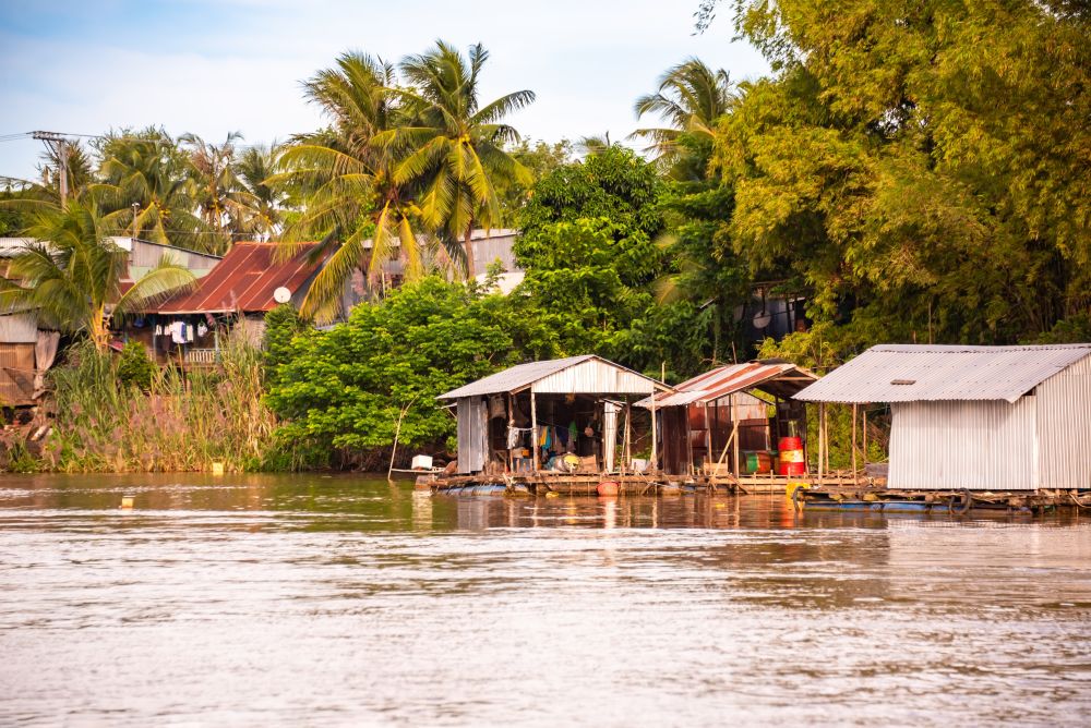 Řeka Mekong v Kambodži