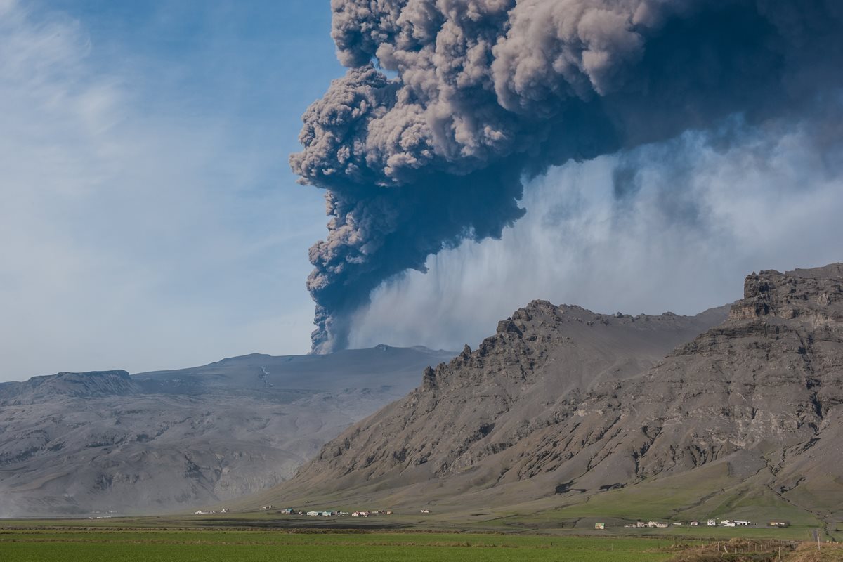 Sopka Eyjafjallajökull na Islandu