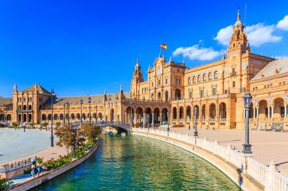 Sevilla, náměstí Plaza de Espaňa