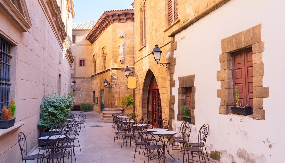 Historická část Barcelony, Španělsko Historická část Barcelony, Španělsko