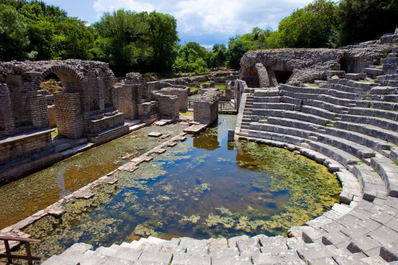 Antické divadlo, archeologické naleziště Butrint, Albánie